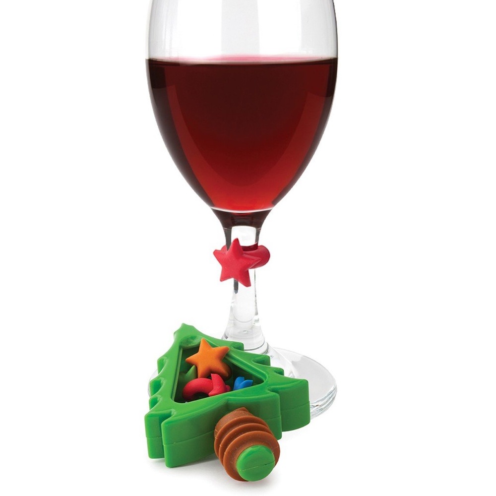 Christmas TreeπWine π· Bottle Topper & Charms Stocking Stuffer or Holiday Party - Picture 2 of 4